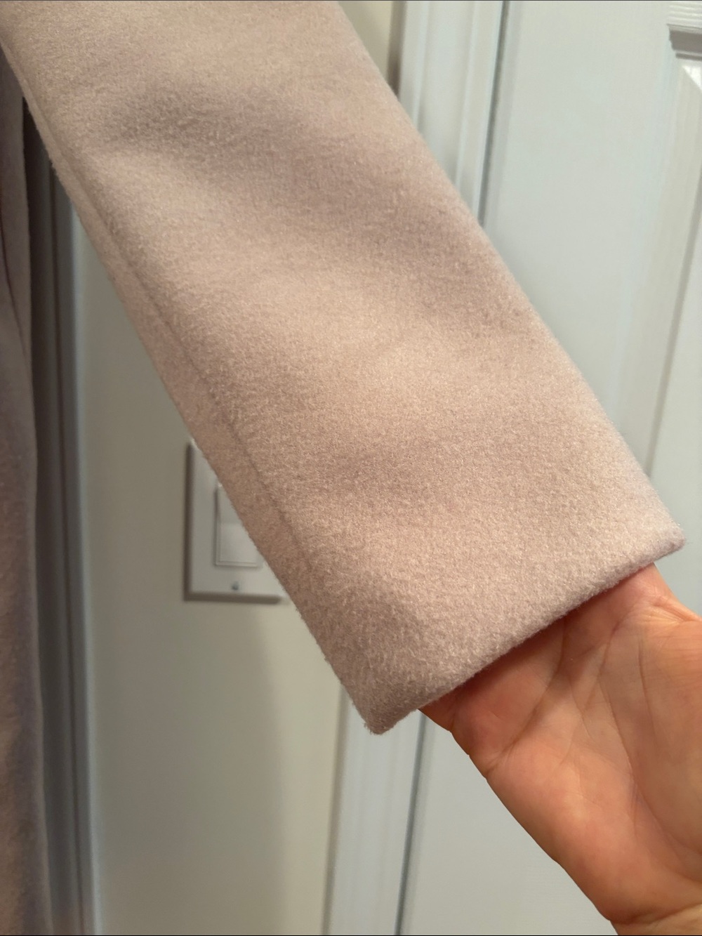 Old Navy Taupe two -Button wool blend Coat - Picture 5 of 6
